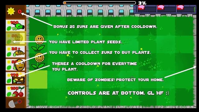 Plants vs. Zombies ВНУТРИ Geometry Dash смотреть онлайн