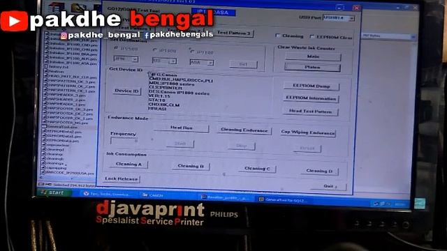 Cara Reset Printer Canon IP1880 dan IP1980, the ink absorber is almost full, reset epson easte ink