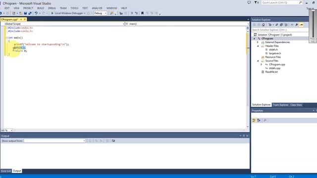 How to run C program in Microsoft Visual Studio 2013