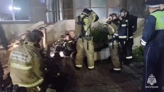 Пожар в Хабаровске, горит сауна.