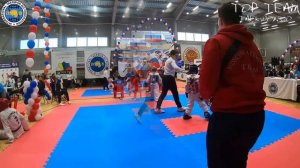 Финальный спаринг на открытом КУБКЕ г. Ивантеевки по тхэквондо ИТФ, мальчики 7-8 лет, 8-5 гып, 22 к