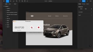 Figma Design of a car landing page