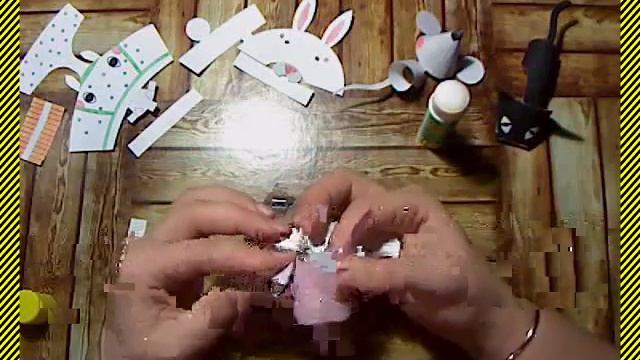 Как сделать:мышка,кролик,кот,лошадь,свинка - пальчиковые марионетки из бумаги для кукольного театра