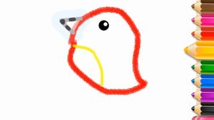 DRAWING BIRD - GAME BINI BAMBINI KIDS LEARNING ANIMALS  LEARN COLORING