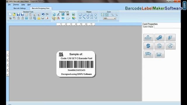 Barcode Designing Software: Create linear barcode with Code 128 SET C font