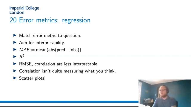 Machine Learning Workshop 3: Error Metrics