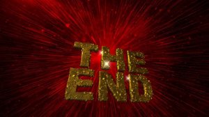 Футаж для концовки фильма с 3D титрами: THE END