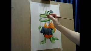 рисуем Крокодила Гену