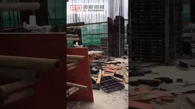 plywood, plastic and aluminum formwork system