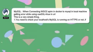 MySQL : When Connecting WSO2 apim in docker to mysql in local machine getting error while using use