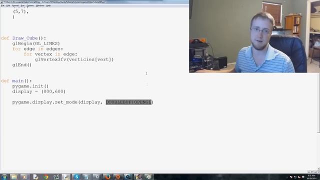 Pygame (Python Game Development) Tutorial - 94 - OpenGL Main Loop