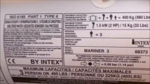 Intex Mariner 3 + Watersnake ASP-T18 12V 18 LBS electric motor