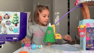 Распаковка игрового набора Enchantimals ( Энчантималс) Снежная долина Шале в горах