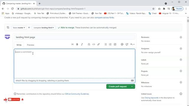 Merge Branches in Github | Merge Branches | Git Pull Remote Branch смотреть онлайн