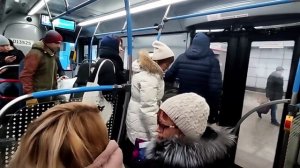 Автобус ЛиАЗ 6213.65, Поездка по временному маршруту КМ1 (М. Автозаводская - М. Царицыно)