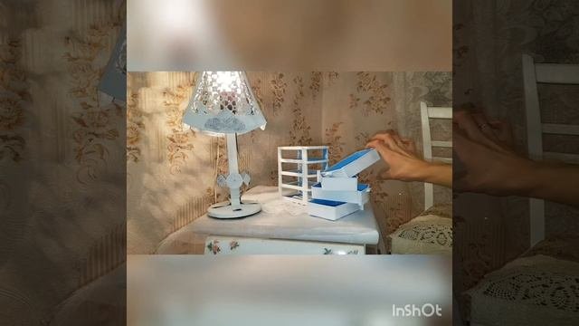 Декупаж миниатюрного комода #декупаж  #декупажкомода #шеббишик