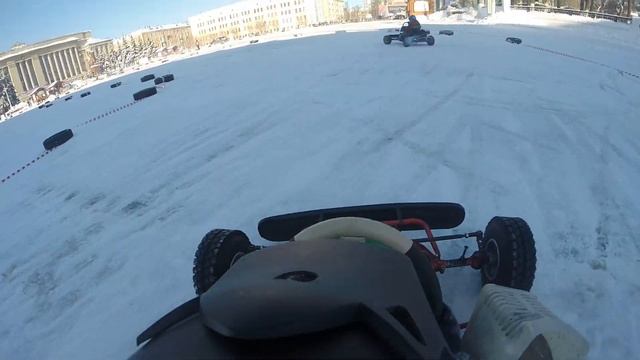 Зимний картинг 5 этап кубка Кировской области 1 заезд 23 02 2019 Киров смотреть онлайн