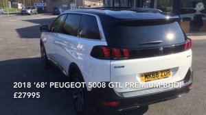 2018 ‘68’ Peugeot 5008 GTL Premium BHDI £27995