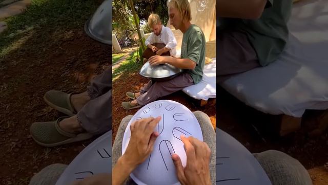 Глюкофон New Wave, хэндпан и гусли. Как вам такое сочетание? #kosmosky #глюкофон #handpan #hang