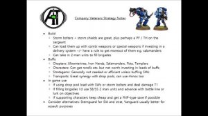 Company Veterans Squad: Rules, Review + Tactics - Space Marines Codex Strategy Guide