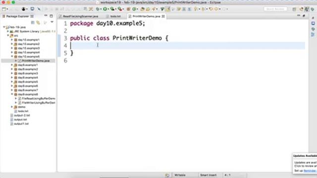 Day-10 Write into #Terminal and #File using #PrintWriter class in #Java смотреть онлайн
