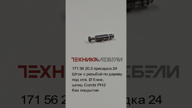 171 56 20,3 присадка 24
Шток с резьбой по дереву
под отв. Ø 5 мм, 
шлиц Combi PH2
без покрытия