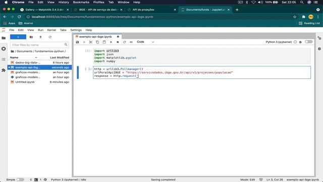 Aprenda usar a API do IBGE e gere em segundos GRÁFICOS em Python com jupyter notebook e Matplotlib. смотреть онлайн