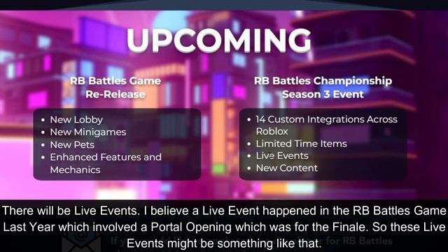 RELEASE DATE + NEW INFO for RB BATTLES SEASON 3?! [ROBLOX] смотреть онлайн
