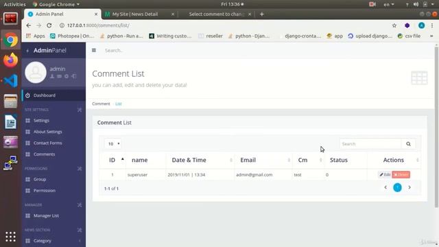 Confirm Comments | Python and Django