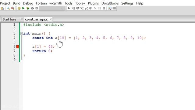 Constant Arrays in C