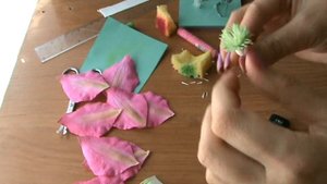 Клематис из зефирного фоамирана