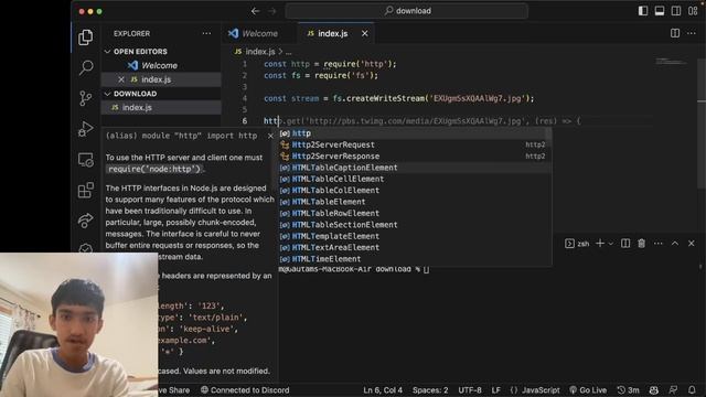 How to Download and Save a file from URL in NodeJS HTTP Module