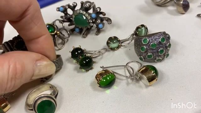 Украшения с зелеными камнями. Купить онлайн. Мой телефон +7 915 560 22 88 смотреть онлайн
