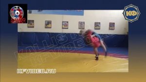 Техника борьбы самбо. Зацеп стопой с наружи - подхват изнутри. kfvideo.ru