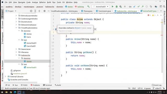 76 - Orientação Objetos - Sobrescrita do método toString смотреть онлайн
