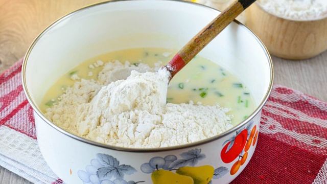 Луковые лепешки на кефире