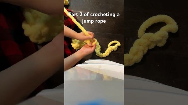 Part 2 of crocheting a jump rope