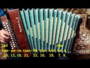 "По диким степям Забайкалья..." ("Бродяга"). Разбор на гармони.