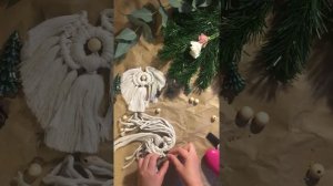 Рождественский Ангел из макраме. Украшение на елку своими руками. Урок макраме.