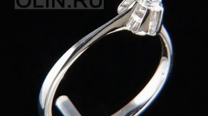 Бриллиантовое кольцо из платины