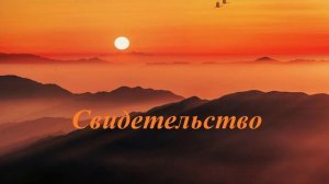 Свидетельство - сестра..