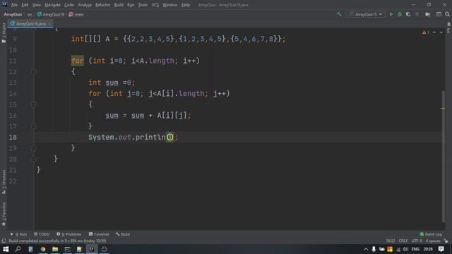 Print A’s row and column sums 2D array in Java | Simple Java Program | Java Array Example 16
