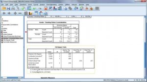 Chi-squared test + interpretation in SPSS (assumptions not violated)