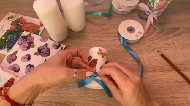 Мастер-класс "Свечи в технике декупаж", подарок на День матери смотреть онлайн