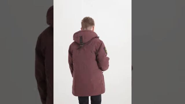 Зимняя куртка на био-пуху Jan Steen JQ063 бордо смотреть онлайн