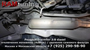 Peugeot Traveller: отключение мочевины (AdBlue), удаление сажевого фильтра, отключение клапана ЕГР