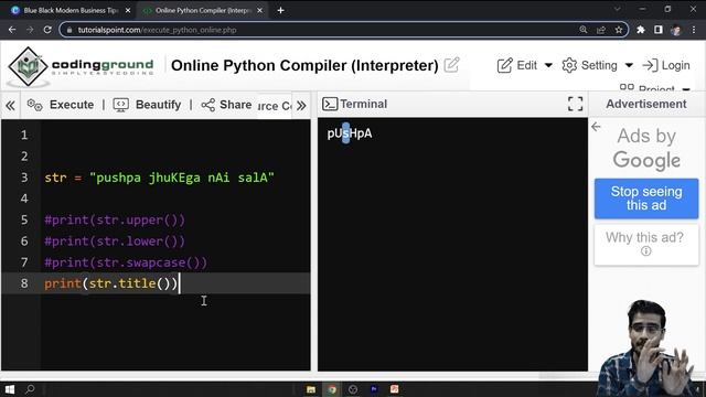Python uppercase | Python lowercase | Python swapcase | Python capitalize #42