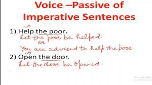 Use of Imperative Sentences|Active Passive Voice|English Grammar