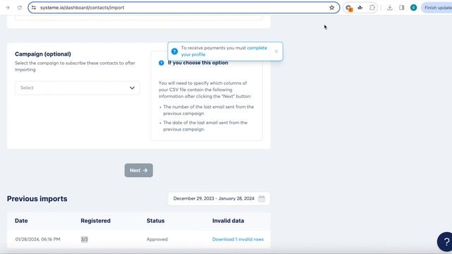 Systeme.io| Email Campaign setup, Bulk Upload, Avoid Spam inbox settings смотреть онлайн