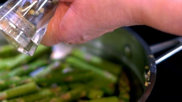 СПАРЖА С КРЕВЕТКАМИ - как приготовить спаржу #овощи